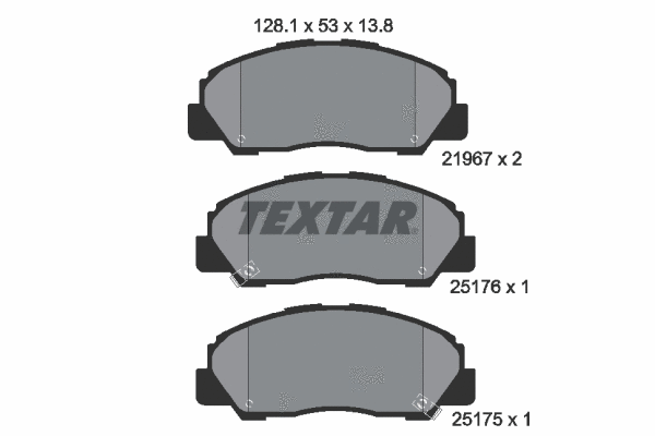 2196701 TEXTAR Комплект тормозных колодок, дисковый тормоз (фото 1)