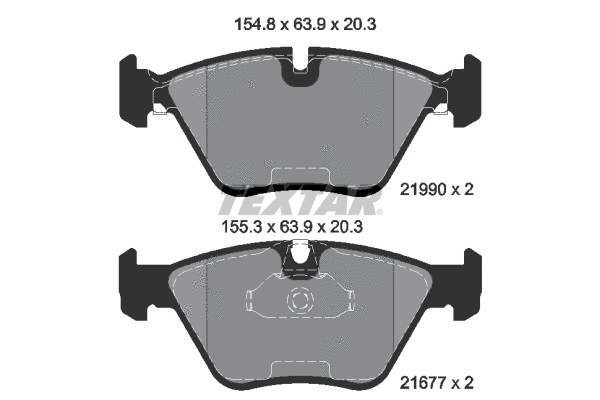 2199003 TEXTAR Комплект тормозных колодок, дисковый тормоз (фото 1)