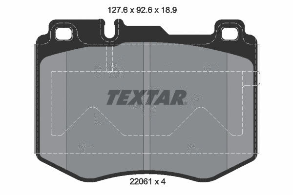 2206101 TEXTAR Комплект тормозных колодок, дисковый тормоз (фото 1)
