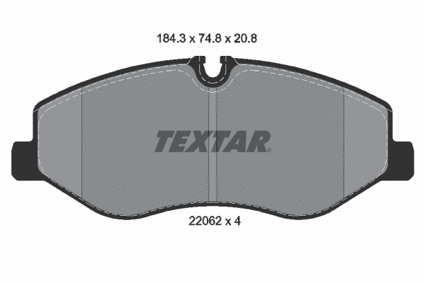 2206201 TEXTAR Комплект тормозных колодок, дисковый тормоз (фото 1)