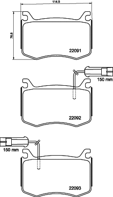 2209103 TEXTAR Комплект тормозных колодок, дисковый тормоз (фото 1)