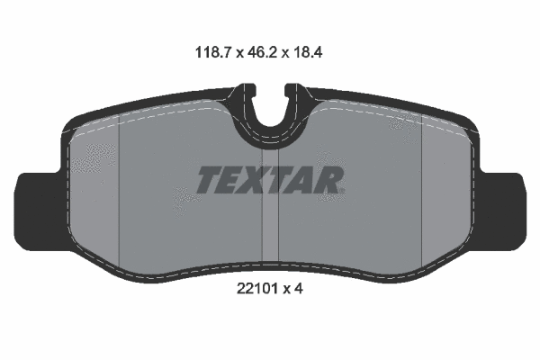 2210101 TEXTAR Комплект тормозных колодок, дисковый тормоз (фото 1)