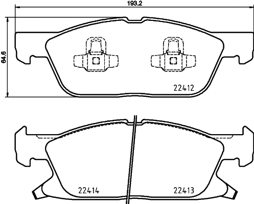 2241204 TEXTAR Комплект тормозных колодок, дисковый тормоз (фото 1)
