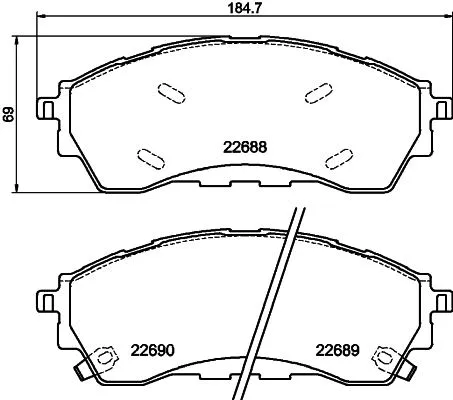 2268803 TEXTAR Комплект тормозных колодок, дисковый тормоз (фото 1)