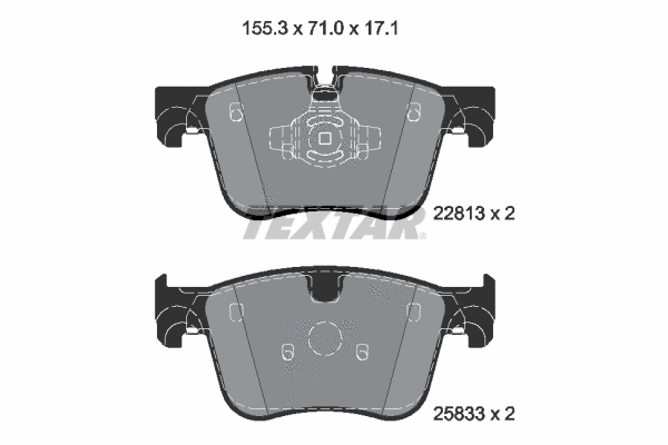 2281301 TEXTAR Комплект тормозных колодок, дисковый тормоз (фото 1)