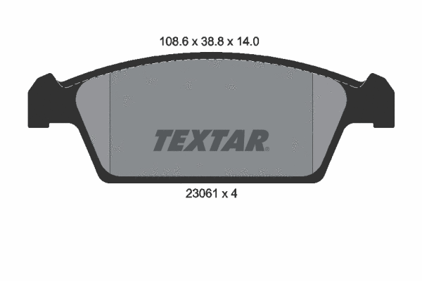 2306101 TEXTAR Комплект тормозных колодок, дисковый тормоз (фото 1)