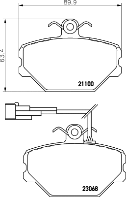 2306801 TEXTAR Комплект тормозных колодок, дисковый тормоз (фото 1)