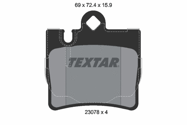 2307801 TEXTAR Комплект тормозных колодок, дисковый тормоз (фото 1)