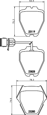 2311905 TEXTAR Комплект тормозных колодок, дисковый тормоз (фото 1)