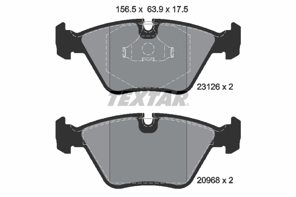 2312601 TEXTAR Комплект тормозных колодок, дисковый тормоз (фото 1)