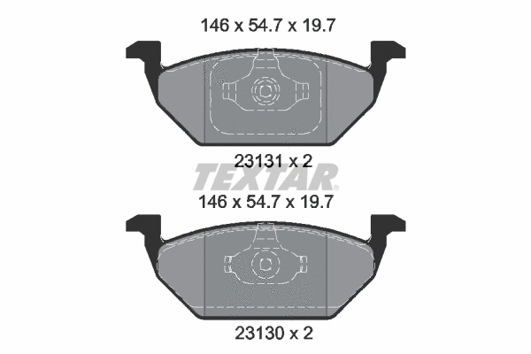 2313081 TEXTAR Комплект тормозных колодок, дисковый тормоз (фото 1)