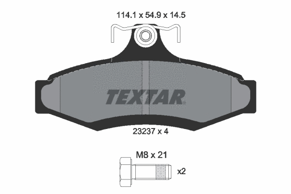 2323701 TEXTAR Комплект тормозных колодок, дисковый тормоз (фото 1)