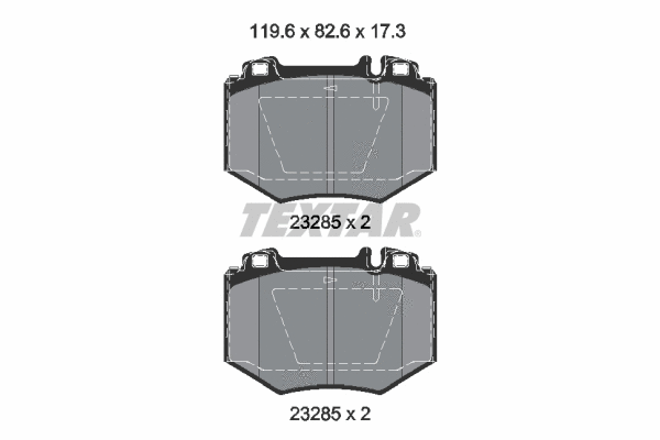 2328501 TEXTAR Комплект тормозных колодок, дисковый тормоз (фото 1)