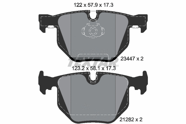 2344702 TEXTAR Комплект тормозных колодок, дисковый тормоз (фото 1)