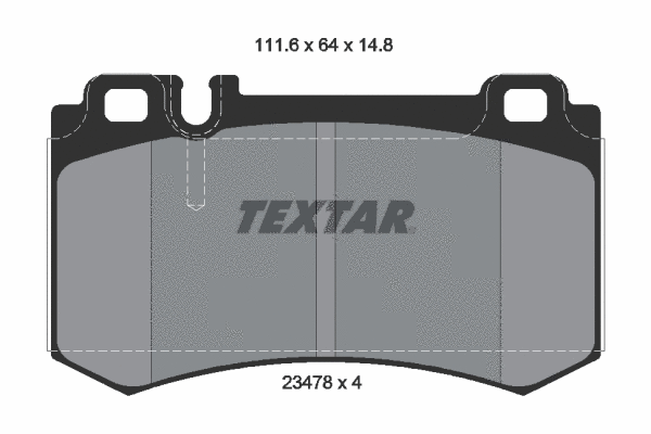 2347802 TEXTAR Комплект тормозных колодок, дисковый тормоз (фото 1)