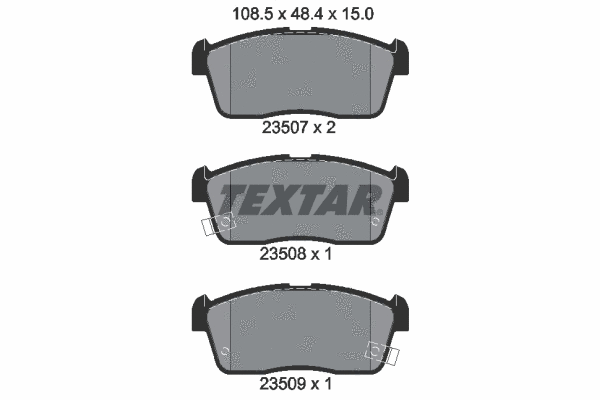 2350701 TEXTAR Комплект тормозных колодок, дисковый тормоз (фото 1)