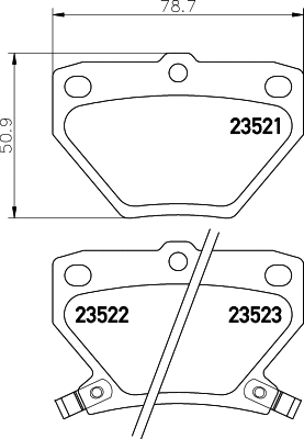 2352104 TEXTAR Комплект тормозных колодок, дисковый тормоз (фото 1)