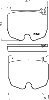 2354101 TEXTAR Комплект тормозных колодок, дисковый тормоз (фото 1)