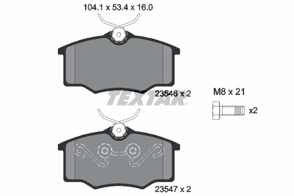 2354601 TEXTAR Комплект тормозных колодок, дисковый тормоз (фото 1)