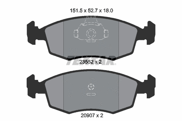2355202 TEXTAR Комплект тормозных колодок, дисковый тормоз (фото 1)