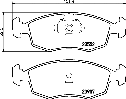 2355204 TEXTAR Комплект тормозных колодок, дисковый тормоз (фото 1)