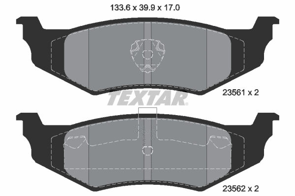 2356102 TEXTAR Комплект тормозных колодок, дисковый тормоз (фото 1)