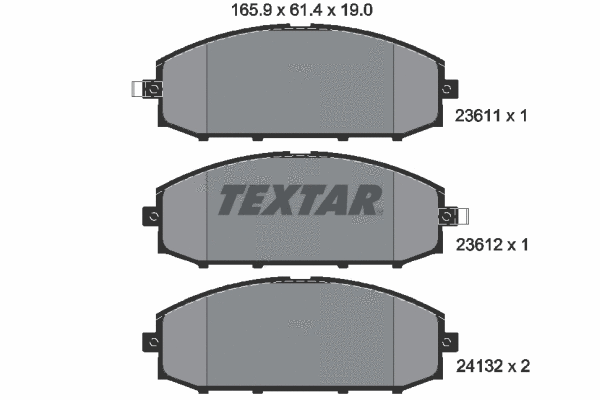 2361101 TEXTAR Комплект тормозных колодок, дисковый тормоз (фото 1)