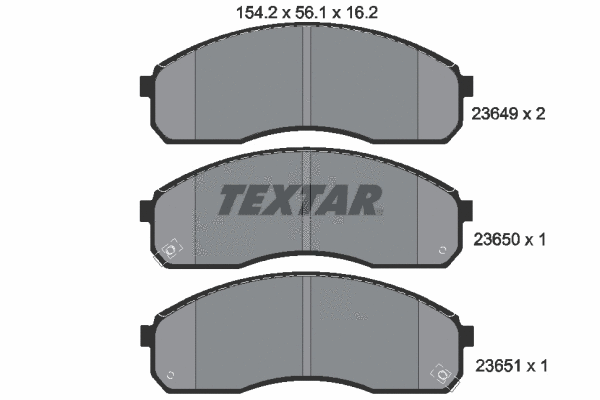 2364901 TEXTAR Комплект тормозных колодок, дисковый тормоз (фото 1)