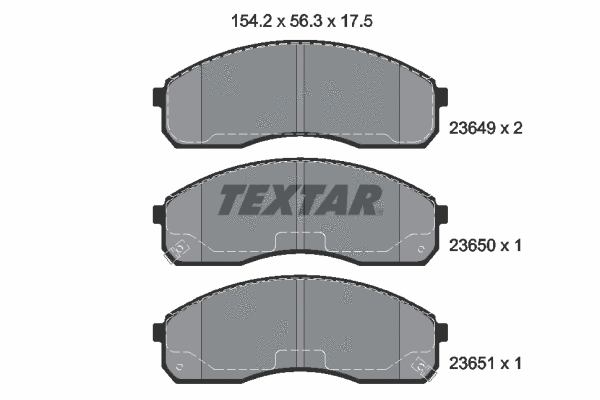 2364903 TEXTAR Комплект тормозных колодок, дисковый тормоз (фото 1)