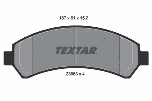 2366301 TEXTAR Комплект тормозных колодок, дисковый тормоз (фото 1)