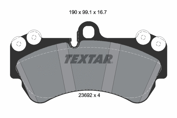 2369202 TEXTAR Комплект тормозных колодок, дисковый тормоз (фото 1)