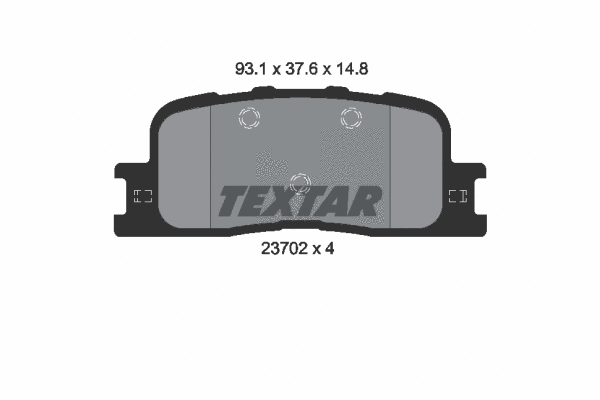 2370205 TEXTAR Комплект тормозных колодок, дисковый тормоз (фото 1)