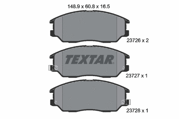 2372601 TEXTAR Комплект тормозных колодок, дисковый тормоз (фото 1)