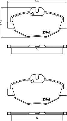 2374309 TEXTAR Комплект тормозных колодок, дисковый тормоз (фото 1)