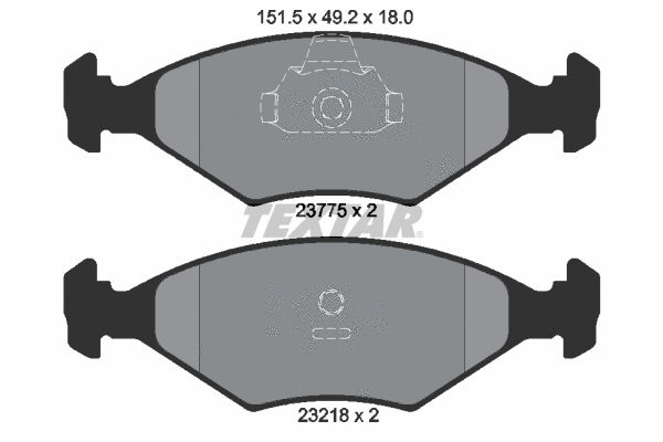 2377501 TEXTAR Комплект тормозных колодок, дисковый тормоз (фото 1)