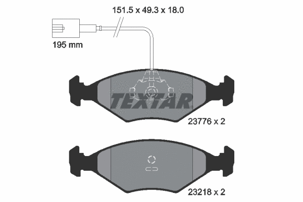 2377601 TEXTAR Комплект тормозных колодок, дисковый тормоз (фото 1)