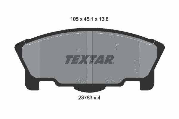 2378301 TEXTAR Комплект тормозных колодок, дисковый тормоз (фото 1)