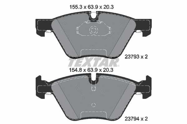 2379301 TEXTAR Комплект тормозных колодок, дисковый тормоз (фото 1)