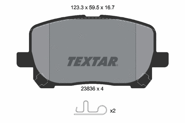 2383601 TEXTAR Комплект тормозных колодок, дисковый тормоз (фото 1)