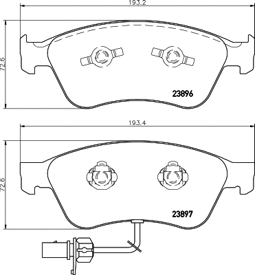 2388701 TEXTAR Комплект тормозных колодок, дисковый тормоз (фото 1)