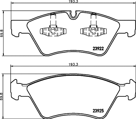 2392204 TEXTAR Комплект тормозных колодок, дисковый тормоз (фото 1)