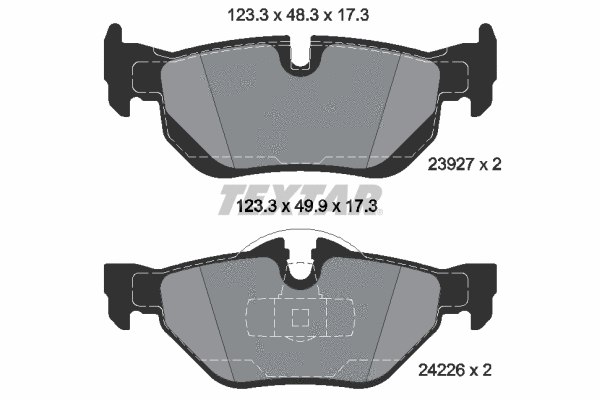 2392781 TEXTAR Комплект тормозных колодок, дисковый тормоз (фото 1)