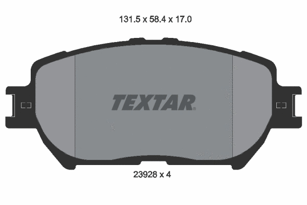 2392801 TEXTAR Комплект тормозных колодок, дисковый тормоз (фото 1)
