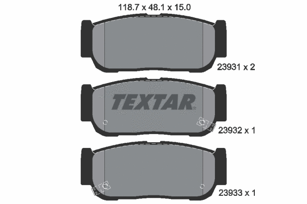 2393101 TEXTAR Комплект тормозных колодок, дисковый тормоз (фото 1)
