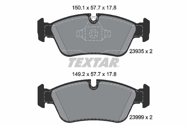 2393501 TEXTAR Комплект тормозных колодок, дисковый тормоз (фото 1)