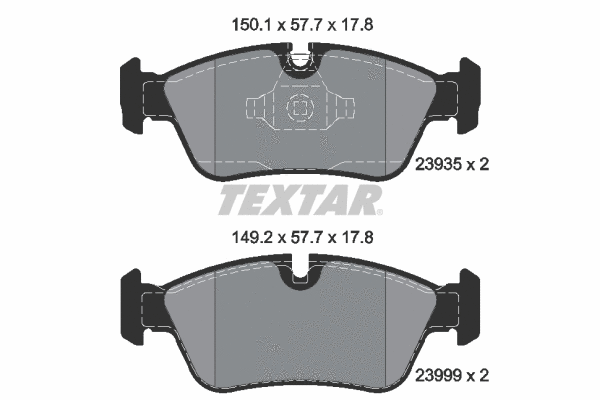 2393581 TEXTAR Комплект тормозных колодок, дисковый тормоз (фото 1)