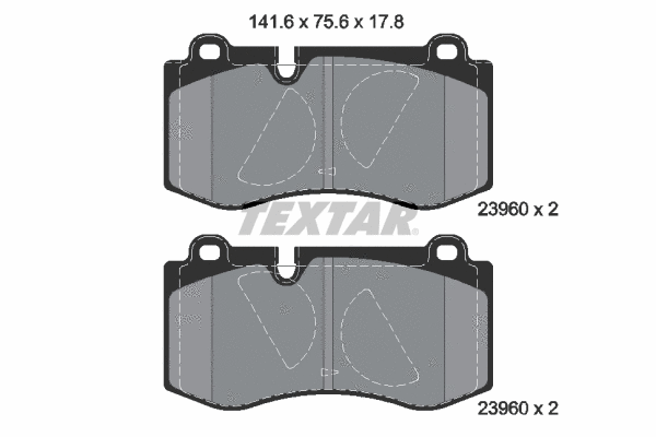 2396001 TEXTAR Комплект тормозных колодок, дисковый тормоз (фото 1)