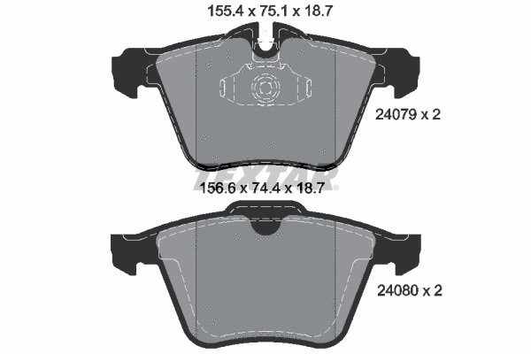 2407901 TEXTAR Комплект тормозных колодок, дисковый тормоз (фото 1)