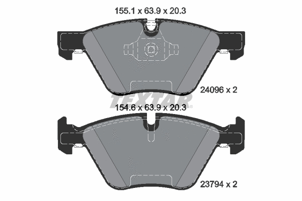 2409601 TEXTAR Комплект тормозных колодок, дисковый тормоз (фото 1)