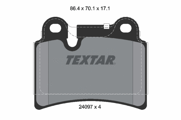 2409701 TEXTAR Комплект тормозных колодок, дисковый тормоз (фото 1)